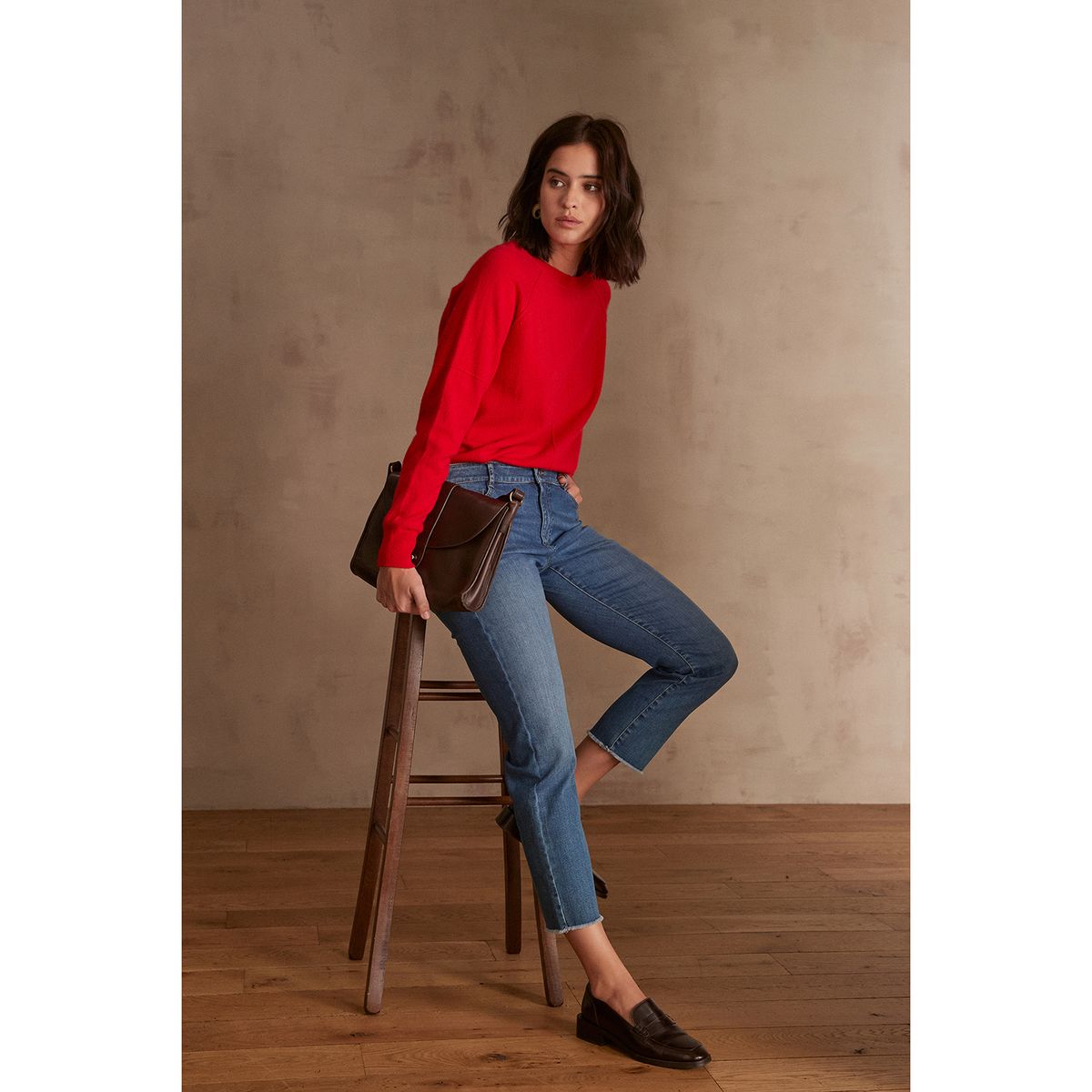 MAISON 123 - Jean Slim Tiro Medio Mujer Maison 123