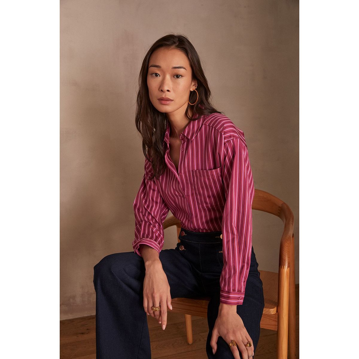 MAISON 123 - Blusa Ml Passy Rayure