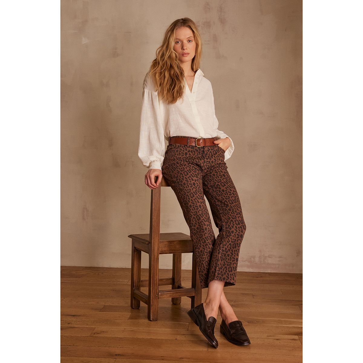 MAISON 123 - Pantalón 100% Algodón Mujer Maison 123