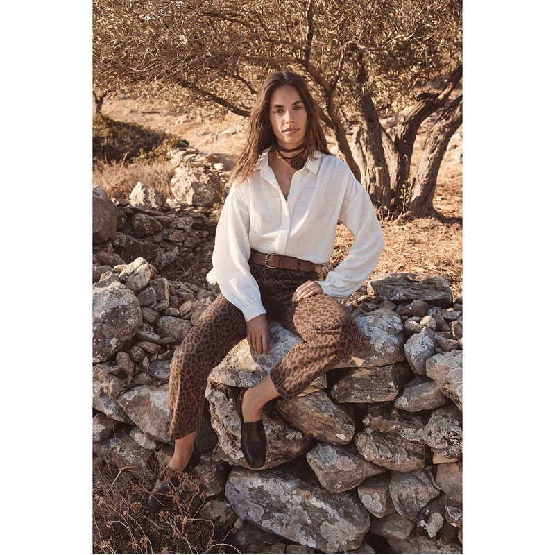 MAISON 123 - Pantalón 100% Algodón Mujer Maison 123