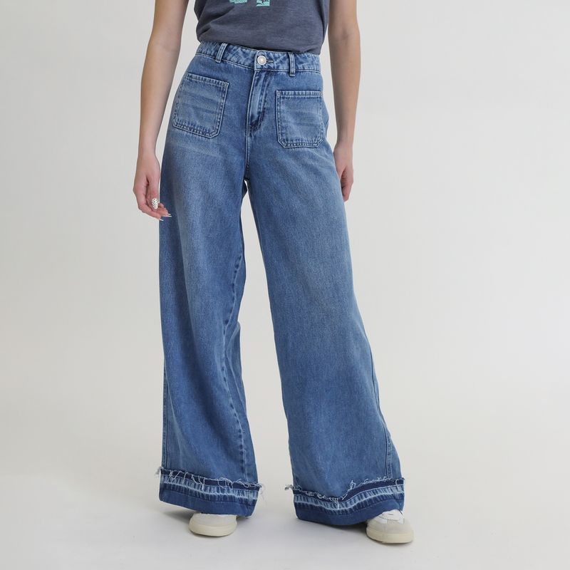 DOO AUSTRALIA - Jean Wide Leg Tiro Alto Mujer Doo Australia