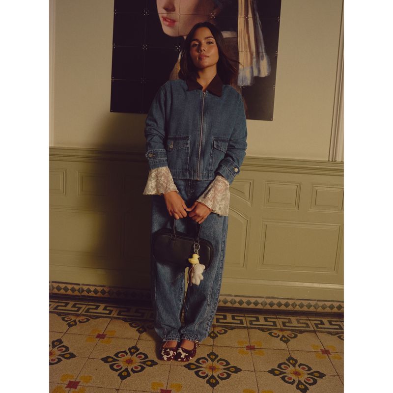 SYBILLA - Casaca Denim Casual Mujer