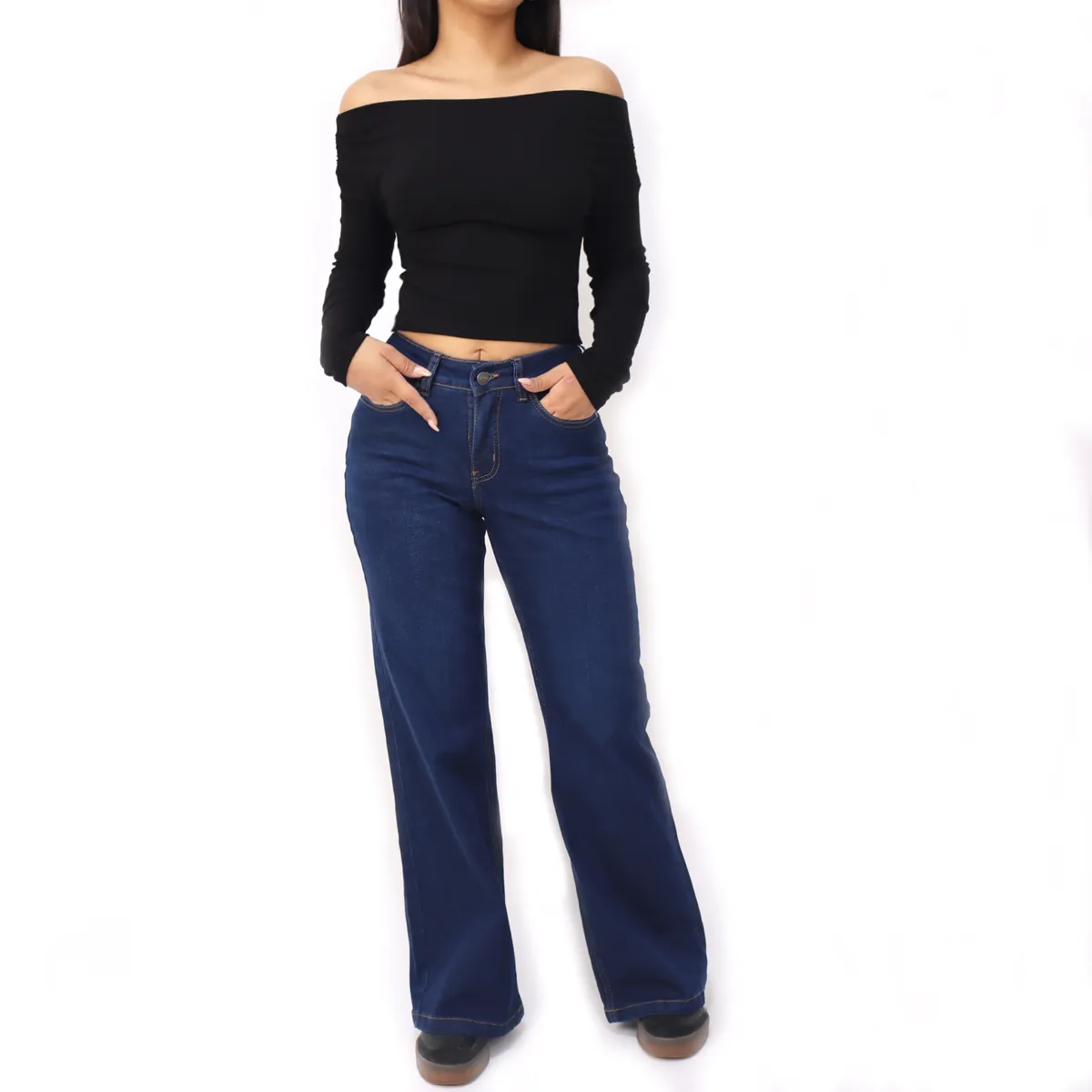 KAYRA POBLET - Jean Mujer Mide Rise Boot Cut