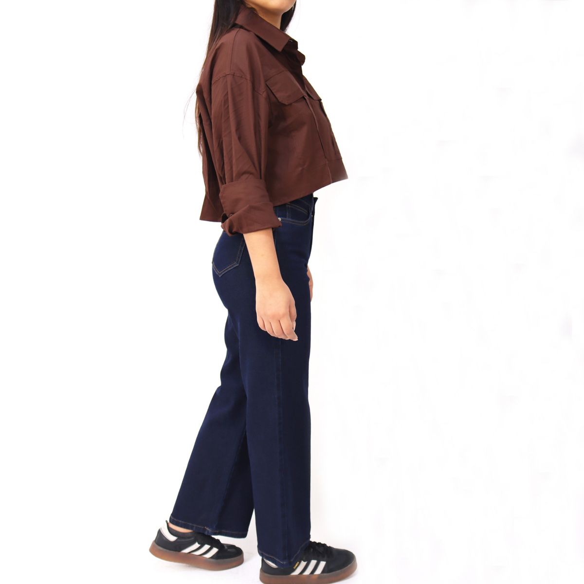KAYRA POBLET - Jean Mujer Straight Comfy Cropp In