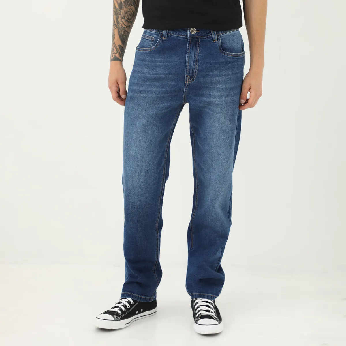 AMERICAN ABBEY - Jean Straight Algodón Casual Hombre American A
