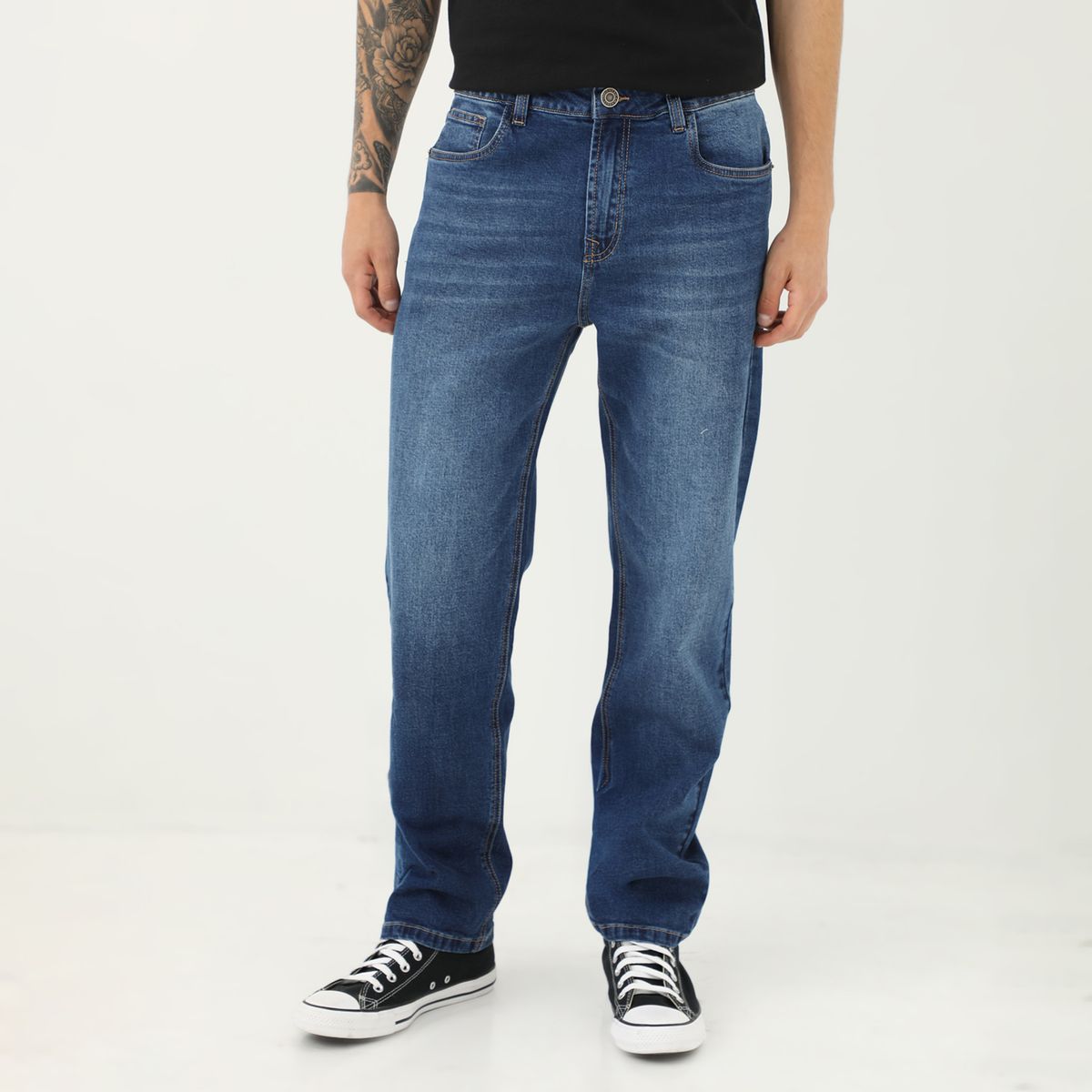 AMERICAN ABBEY - Jean Straight Algodón Casual Hombre American A