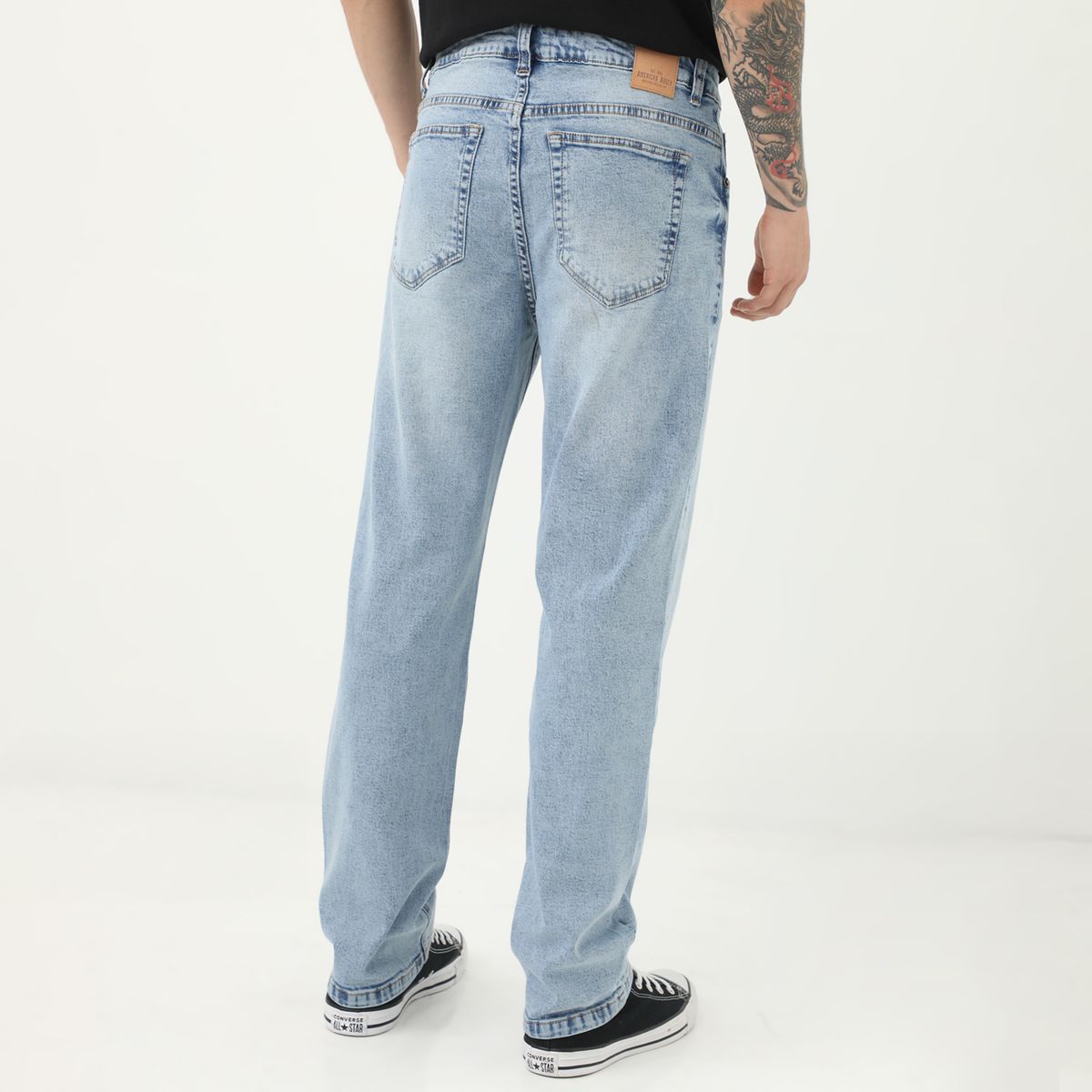 AMERICAN ABBEY - Jean Straight Algodón Casual Hombre American A