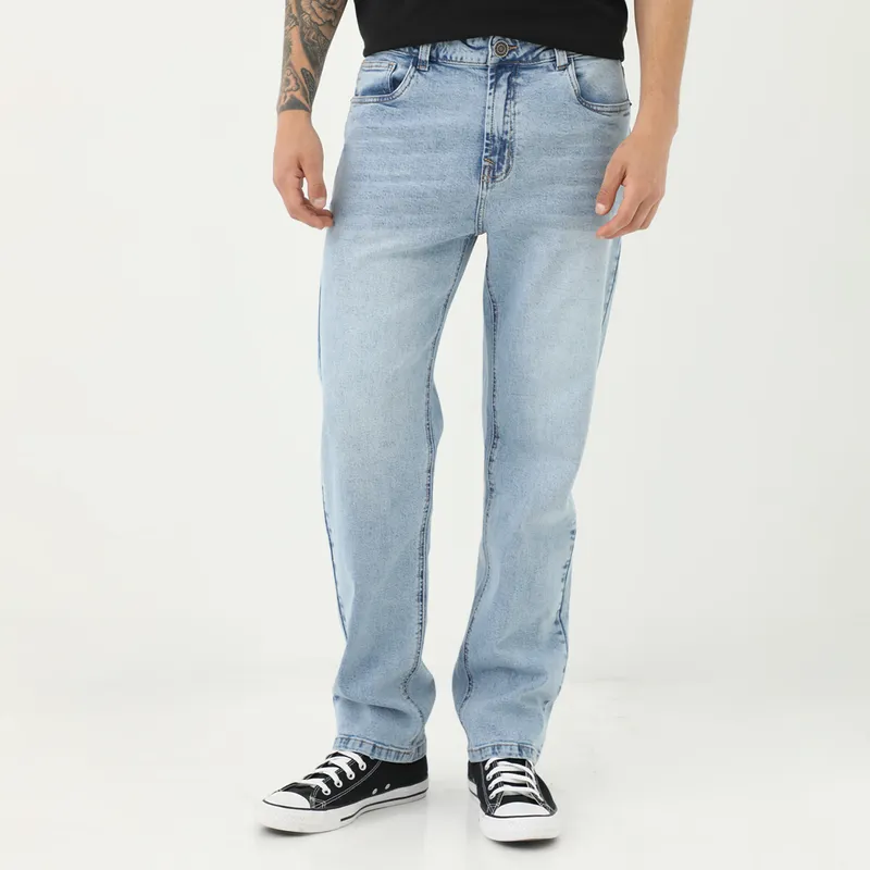 AMERICAN ABBEY - Jean Straight Algodón Casual Hombre American A