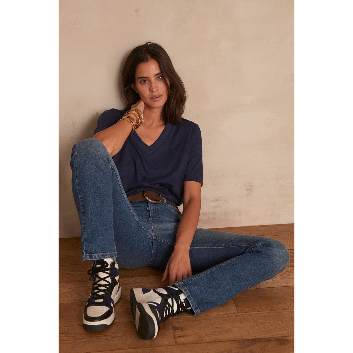 MAISON 123 - Jean Straight Tiro Alto Mujer Maison 123