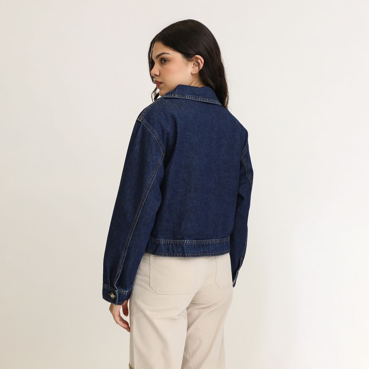 SYBILLA - Casaca Denim Casual Mujer