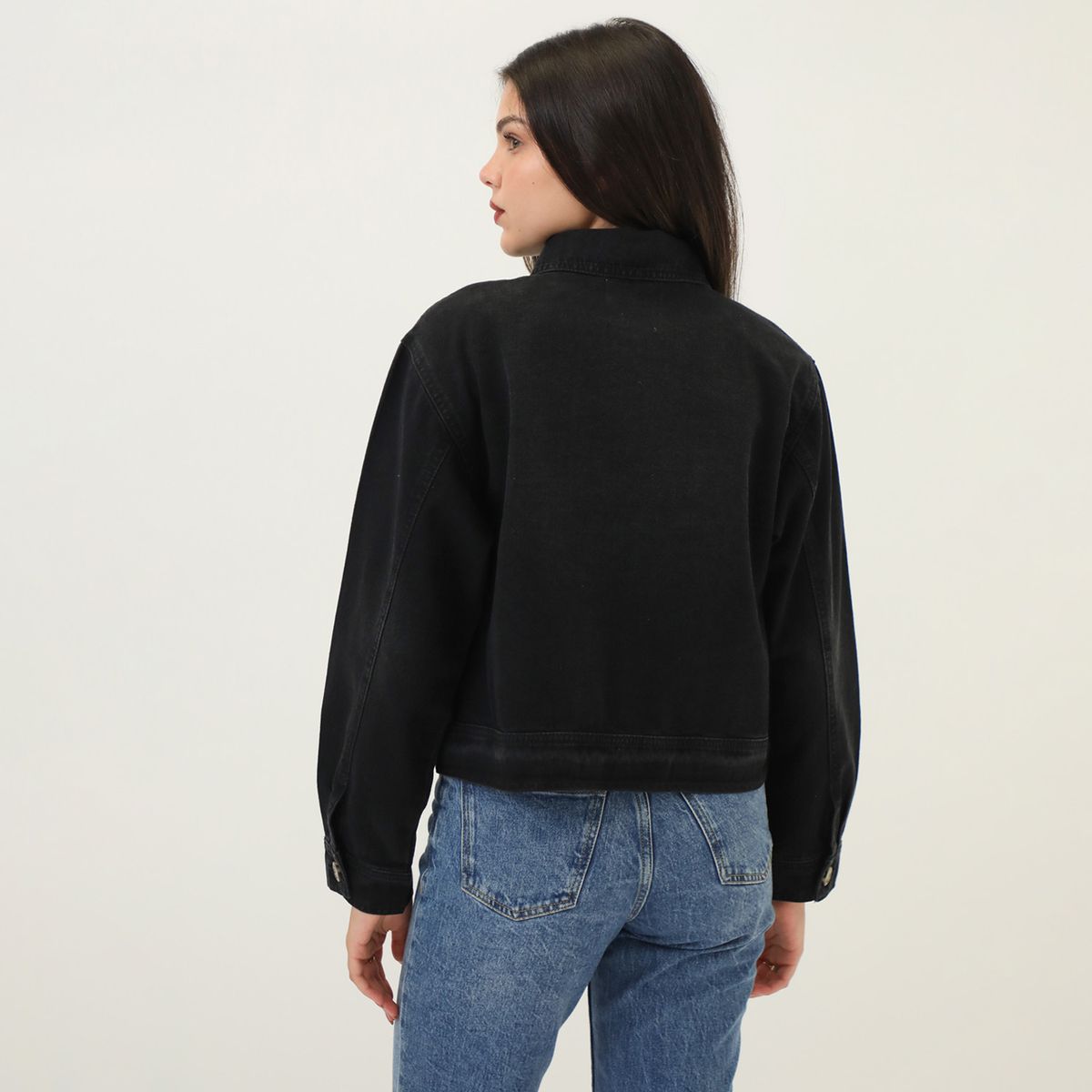 SYBILLA - Casaca Denim Casual Mujer