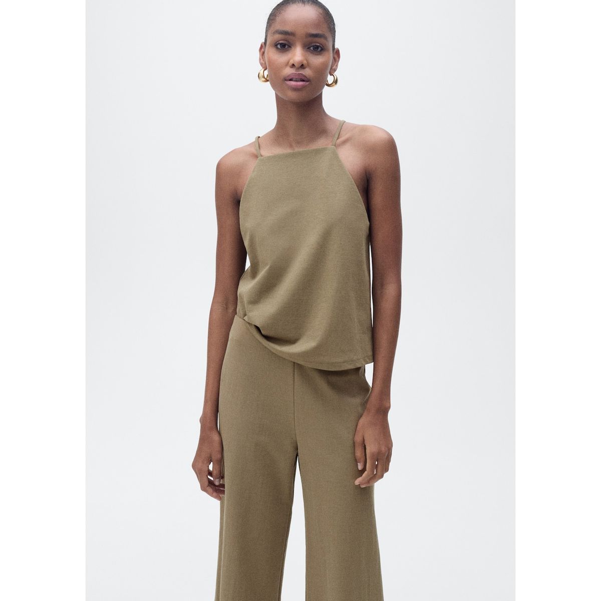 MANGO - Pantalón Palazzo Mujer Mango