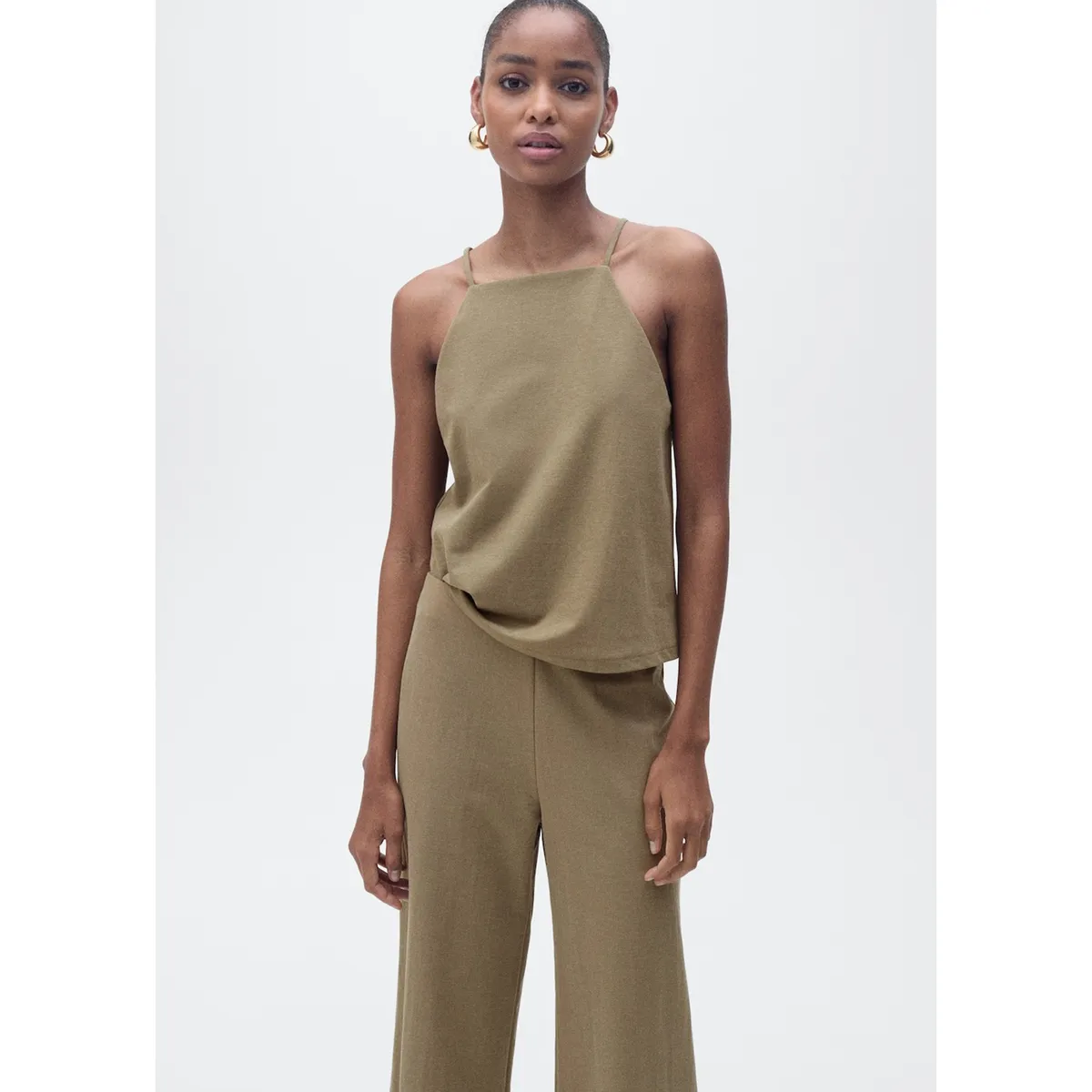 MANGO - Pantalón Palazzo Mujer Mango.