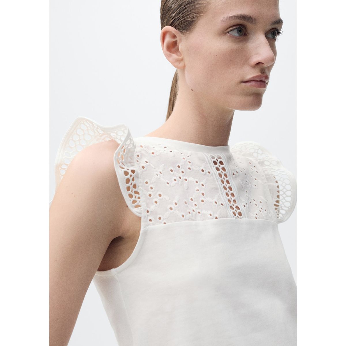 MANGO - Top 100% Algodón Mujer Mango