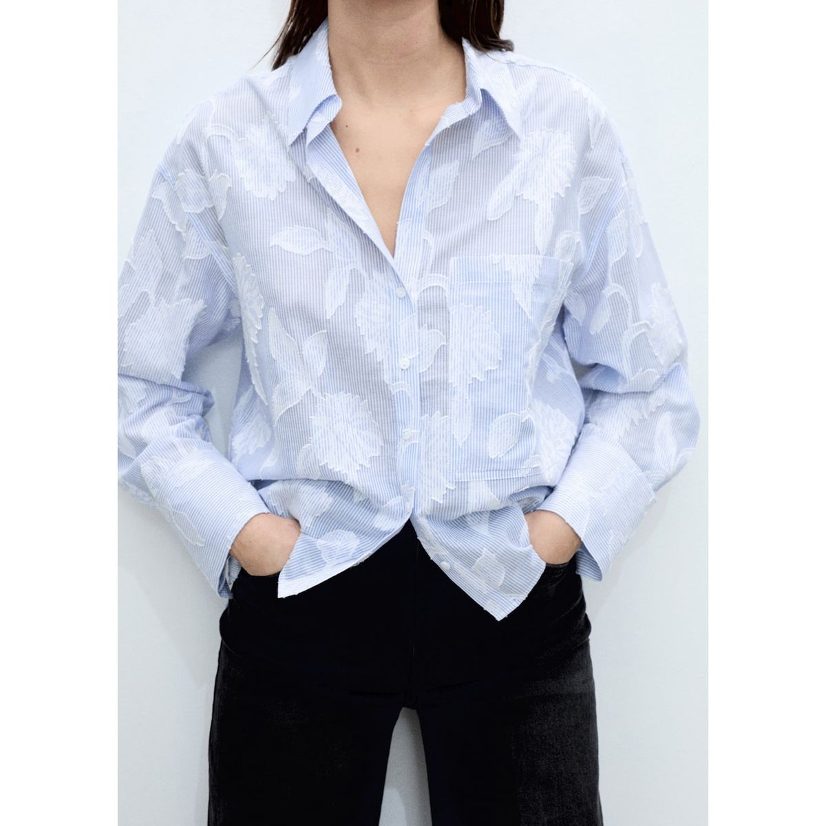 MANGO - Blusa 100% Algodón Mujer Mango