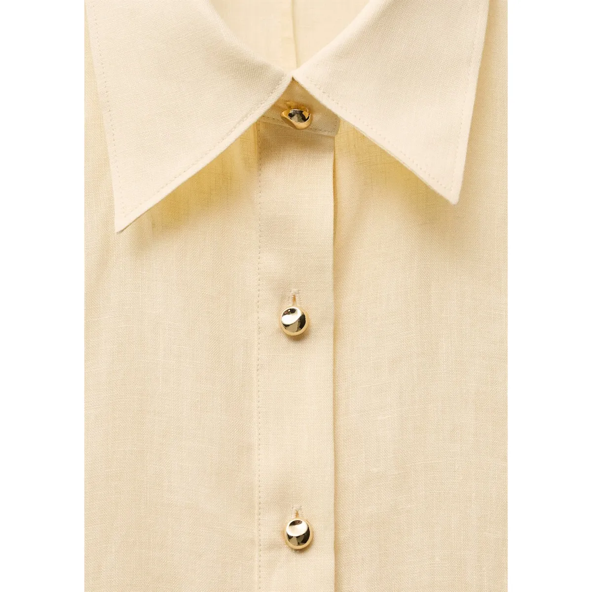 MANGO - Blusa 100% Lino Mujer Mango