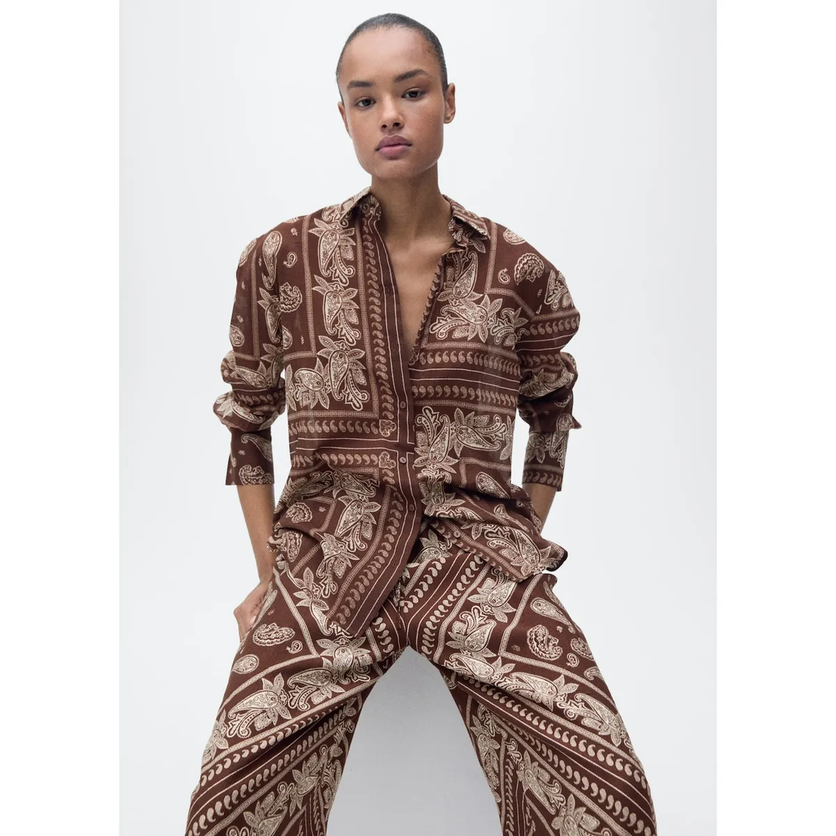 MANGO - Blusa 100% Algodón Mujer Mango