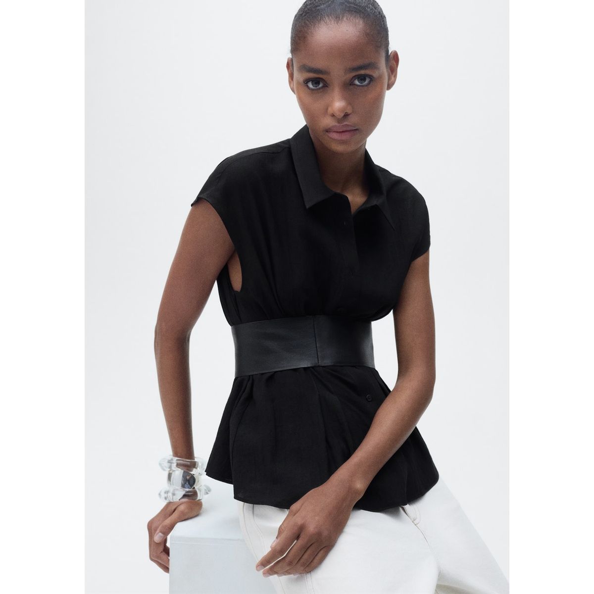 MANGO - Blusa Casual Mujer Mango