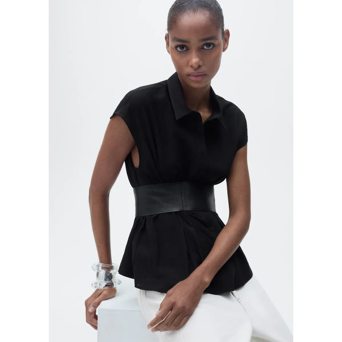 MANGO - Blusa Casual Mujer Mango