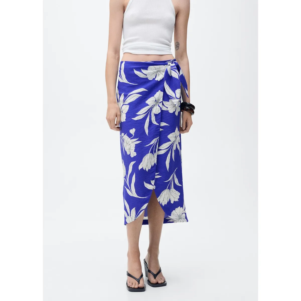 MANGO - Falda Larga Casual Mujer Mango