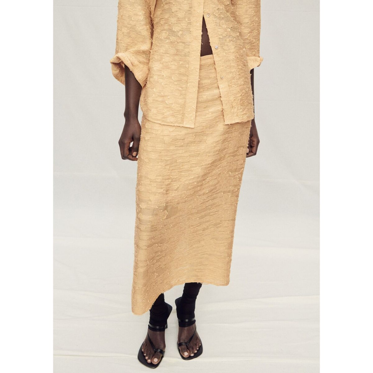 MANGO - Falda Larga Casual Mujer Mango