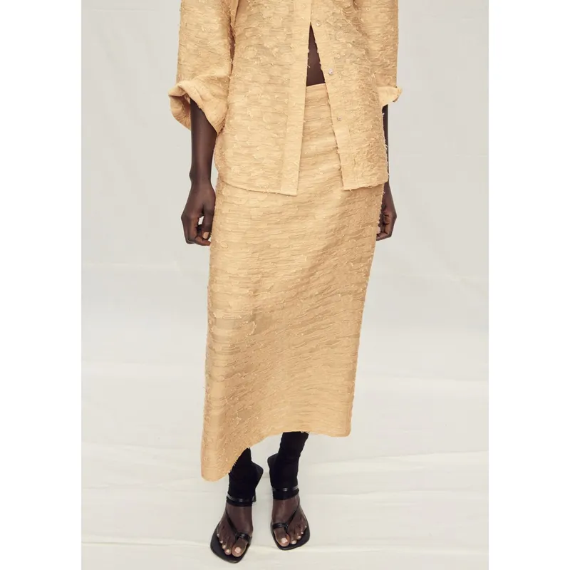 MANGO - Falda Larga Casual Mujer Mango