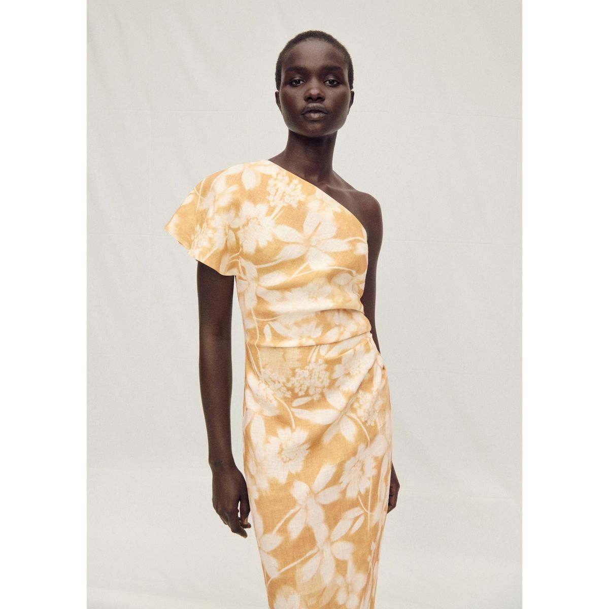 MANGO - Vestido Largo De Lino Mujer Mango