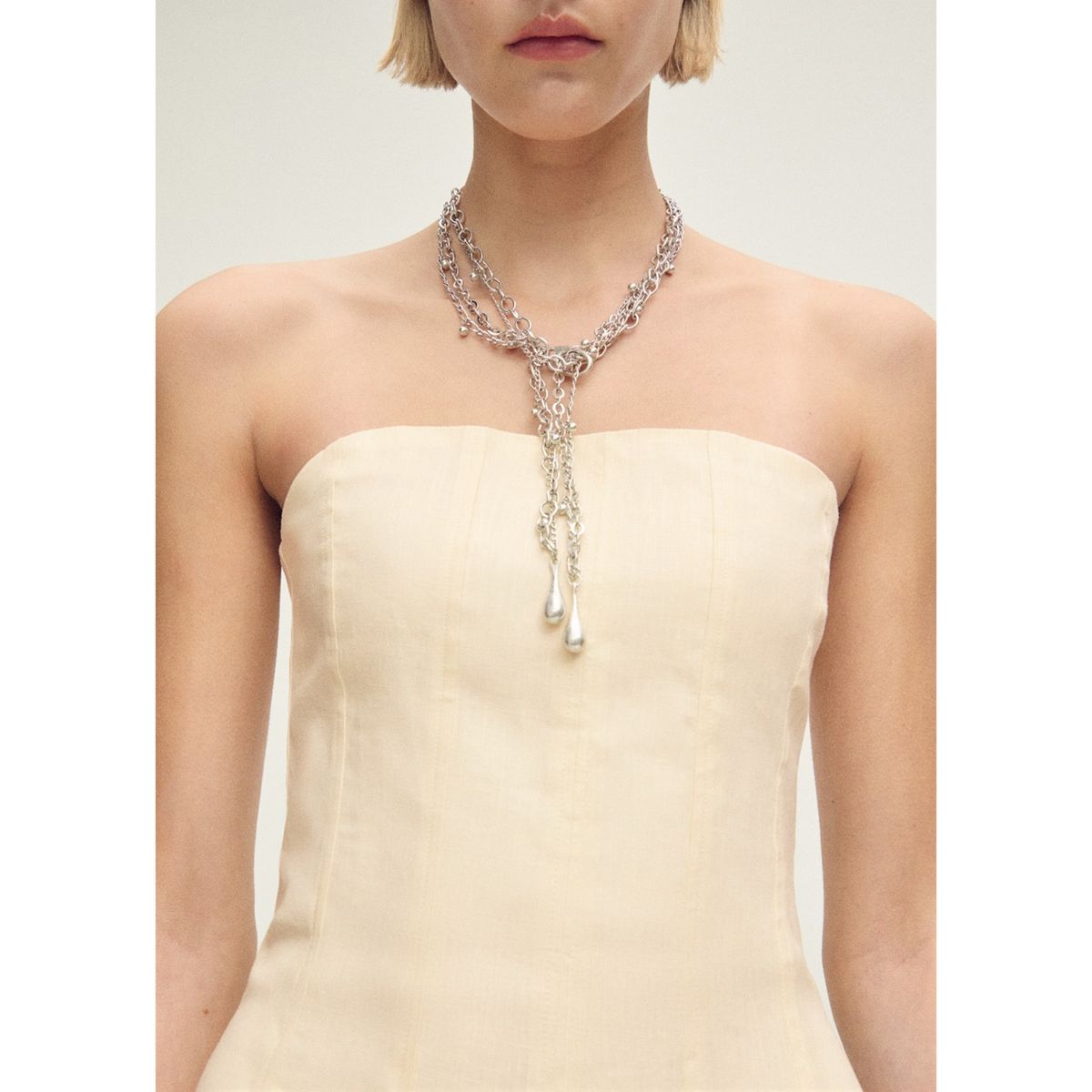 MANGO - Vestido Largo De Lino Mujer Mango