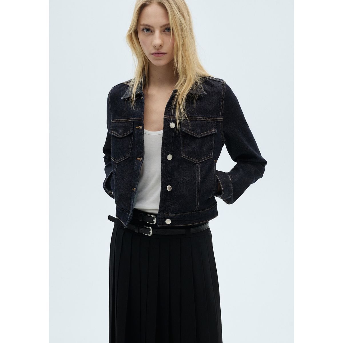 MANGO - Casaca De Jean Mujer Mango