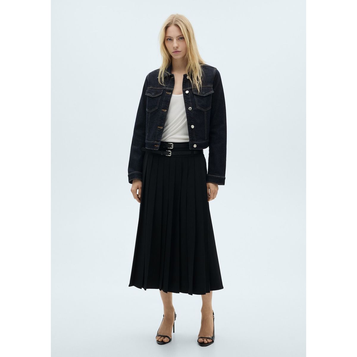 MANGO - Casaca De Jean Mujer Mango