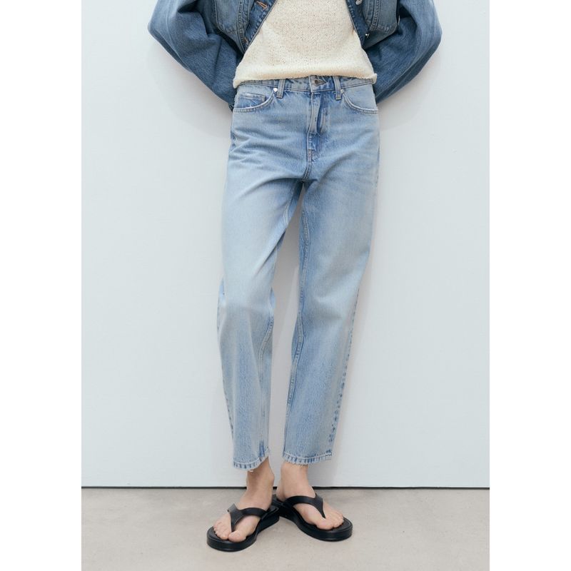 MANGO - Jean Recto 100% Algodón Mujer Mango