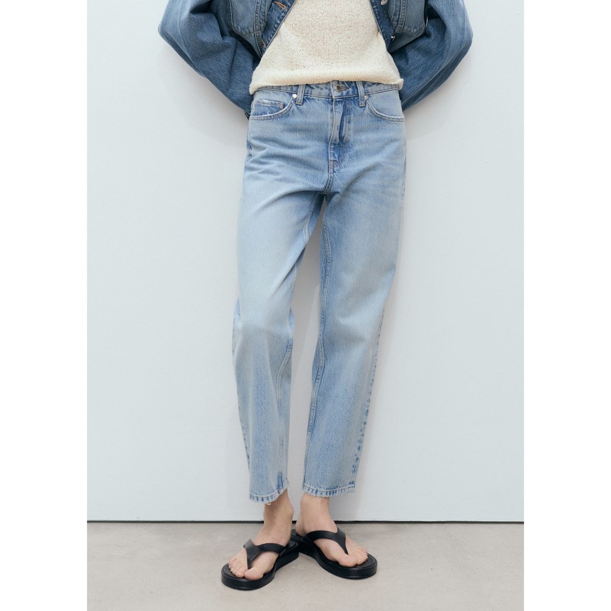 MANGO - Jean Recto 100% Algodón Mujer Mango