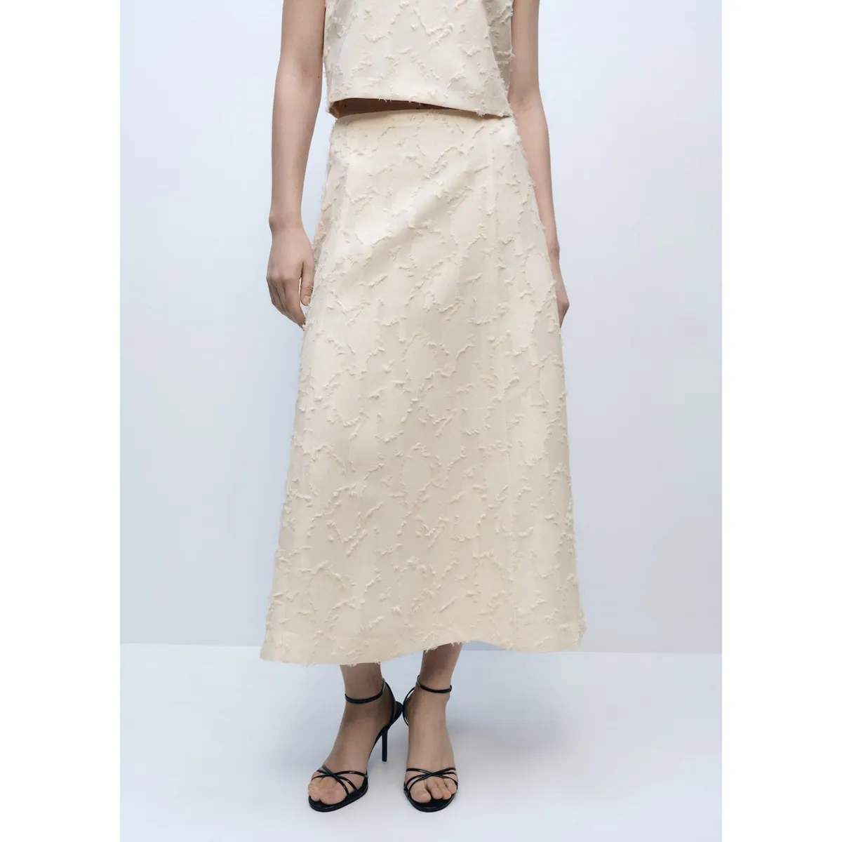 MANGO - Falda Larga Casual Mujer Mango