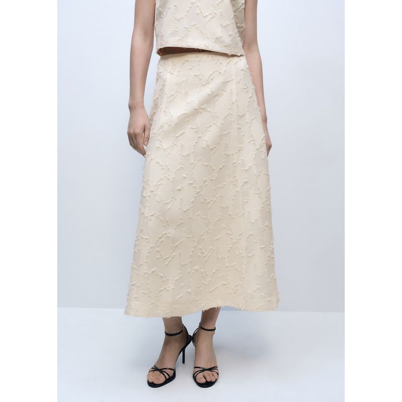 MANGO - Falda Larga Casual Mujer Mango