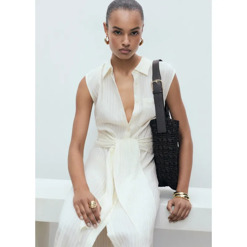 MANGO - Vestido Largo Casual Mujer Mango