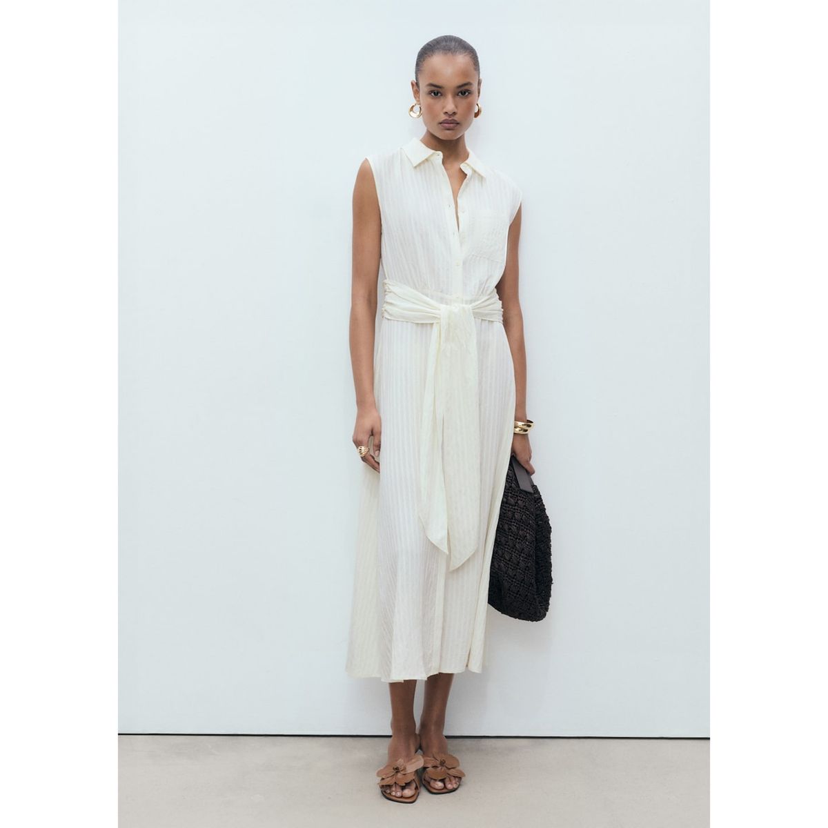 MANGO - Vestido Largo Casual Mujer Mango