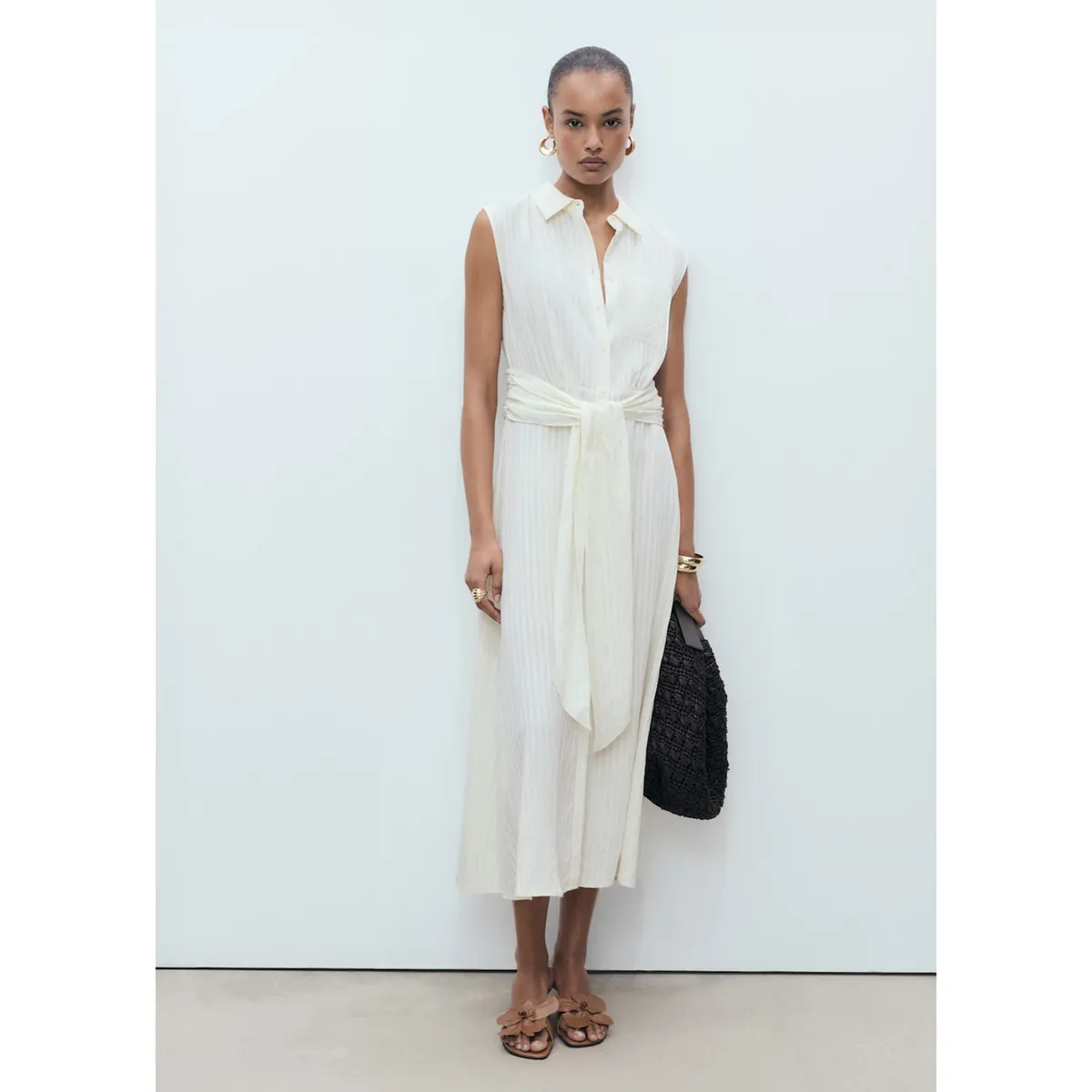 MANGO - Vestido Largo Casual Mujer Mango