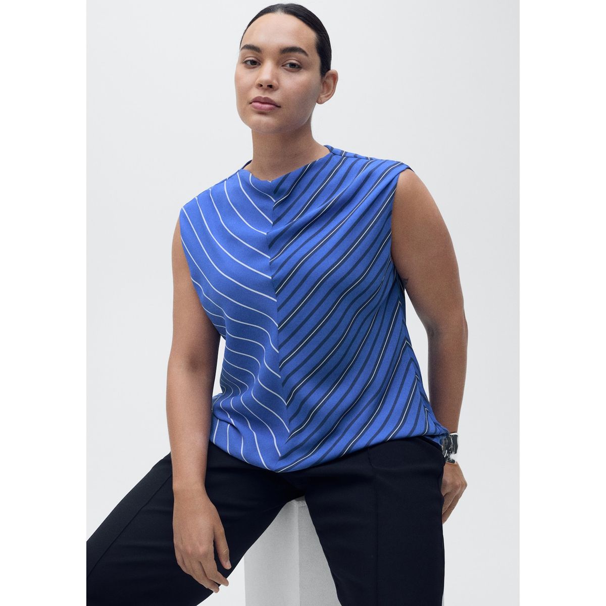MANGO - Blusa Casual Mujer Mango