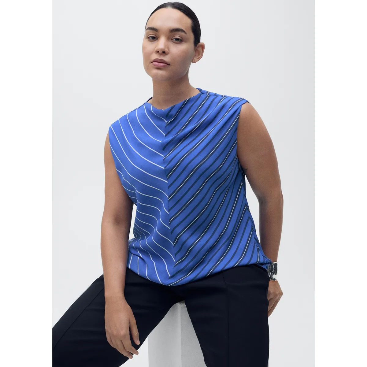 MANGO - Blusa Casual Mujer Mango