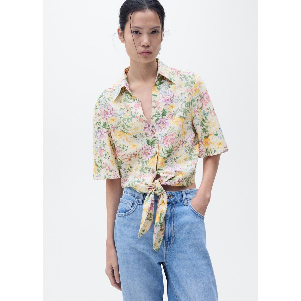 MANGO - Blusa Casual Mujer Mango