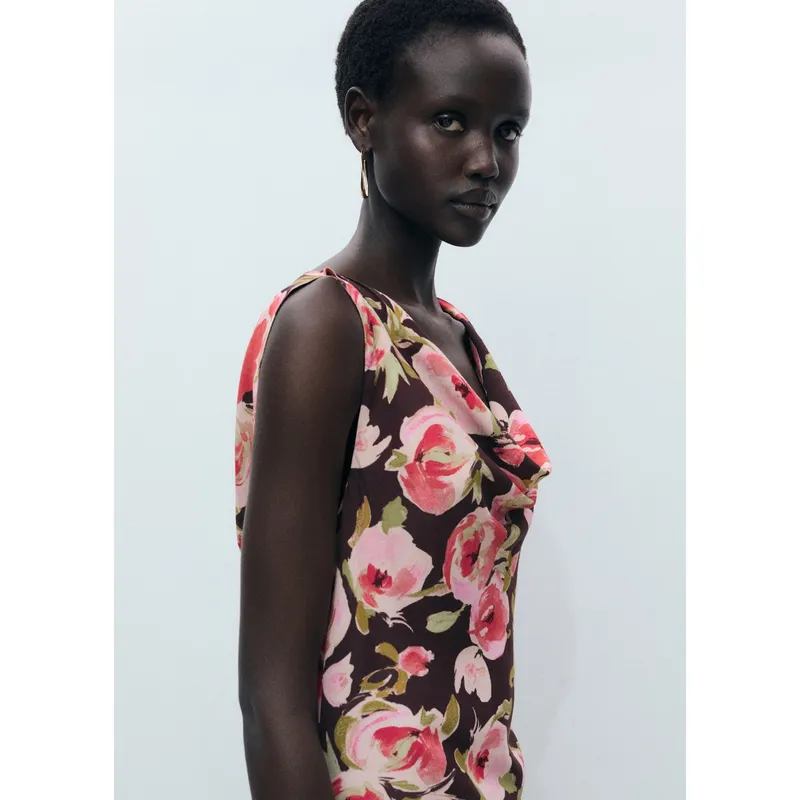 MANGO - Vestido Largo Casual Mujer Mango