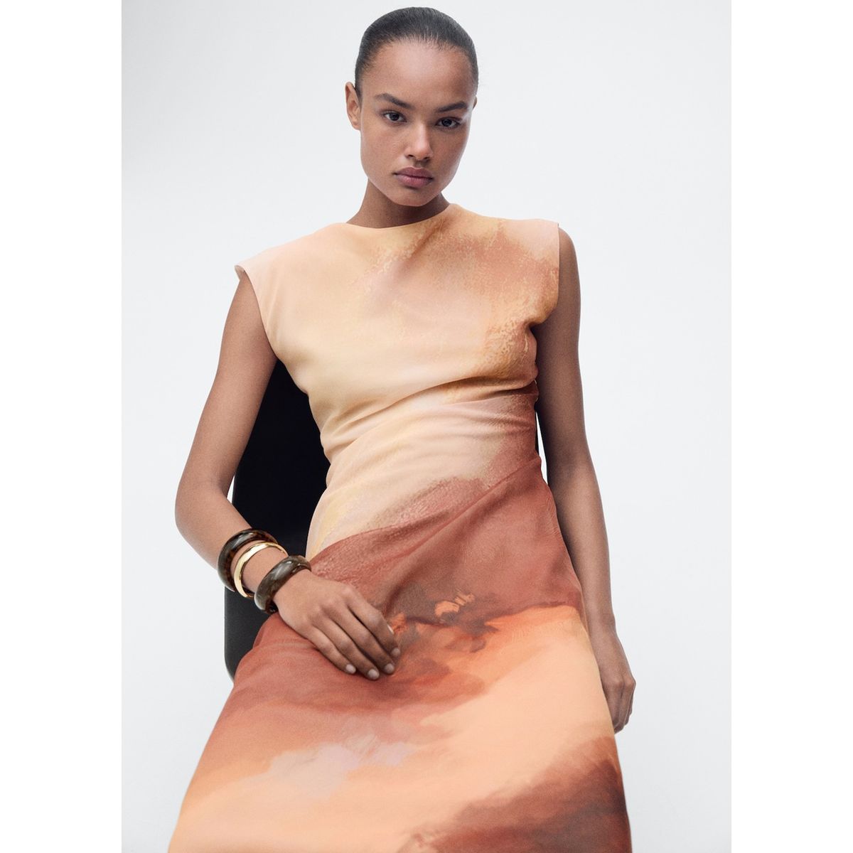 MANGO - Vestido Largo Casual Mujer Mango