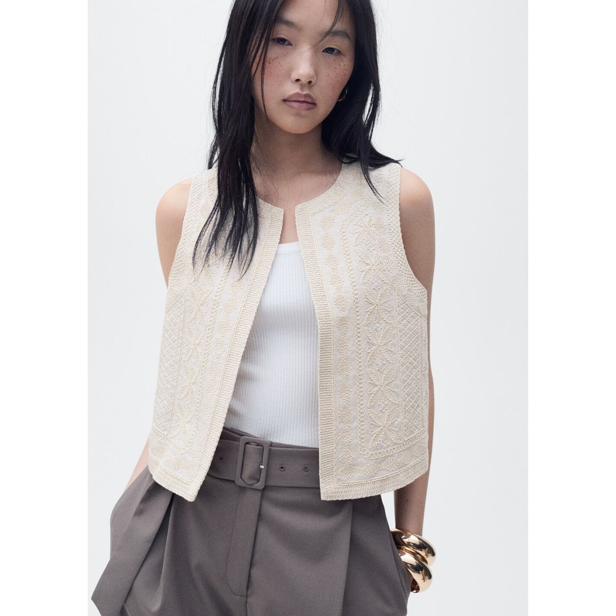 MANGO - Chaleco Casual Mujer Mango