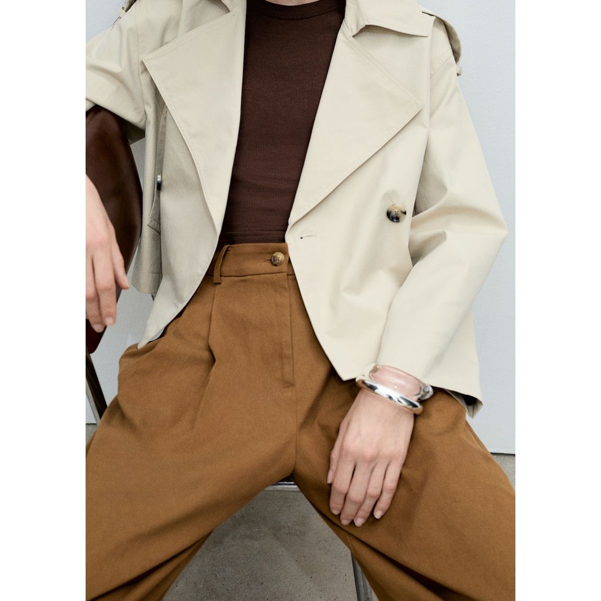 MANGO - Pantalón Wide Leg Mujer Mango