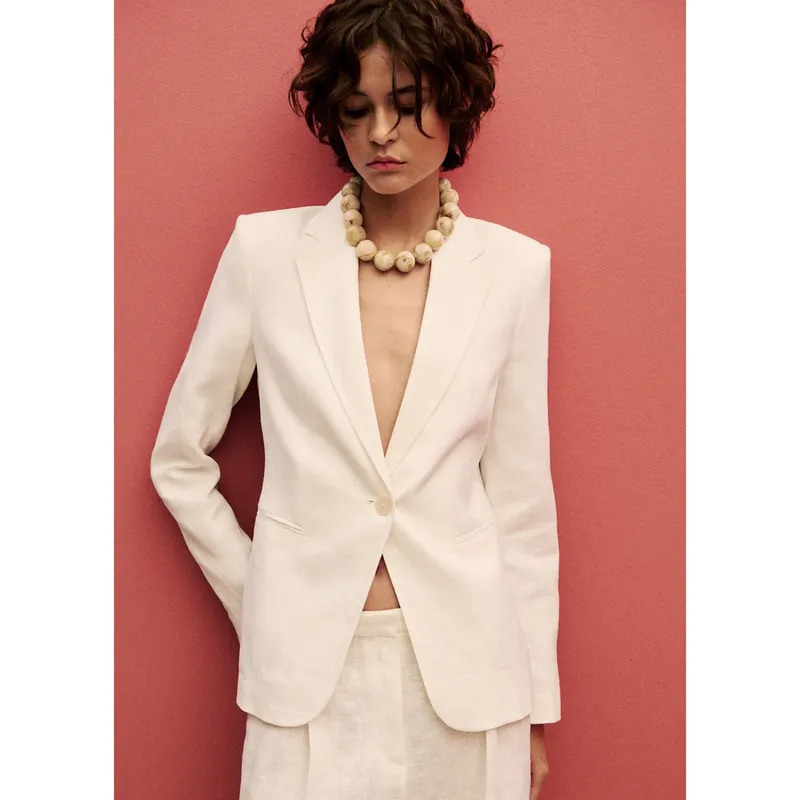 MANGO - Blazer 100% Lino Mujer Mango
