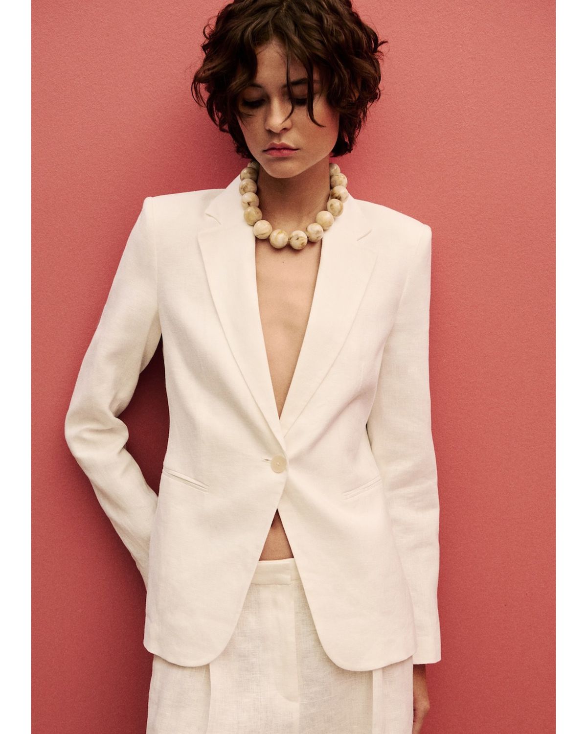 Blazer 100% Lino Mujer Mango MANGO