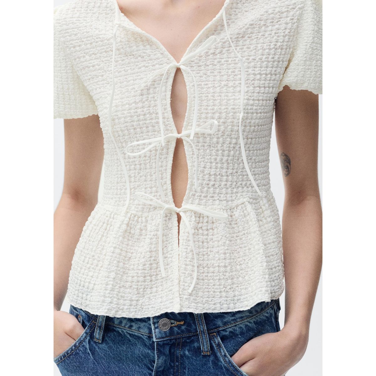 MANGO - Blusa Casual Mujer Mango