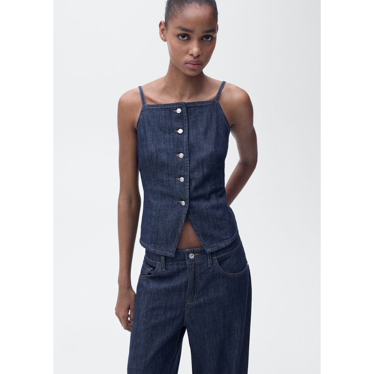 MANGO - Top 100% Algodón Mujer Mango