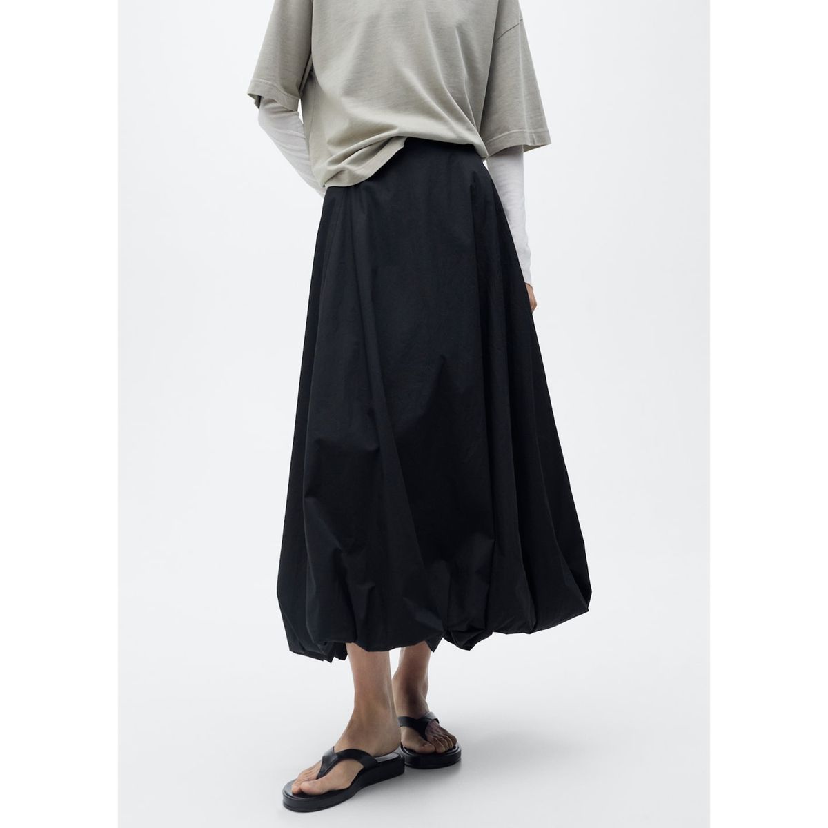 MANGO - Falda Larga Casual Mujer Mango