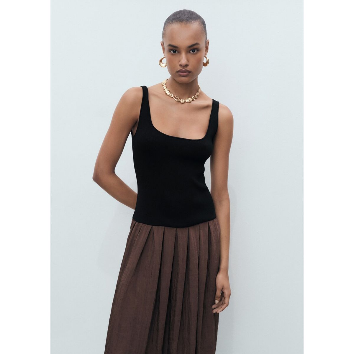 MANGO - Vestido Largo Casual Mujer Mango